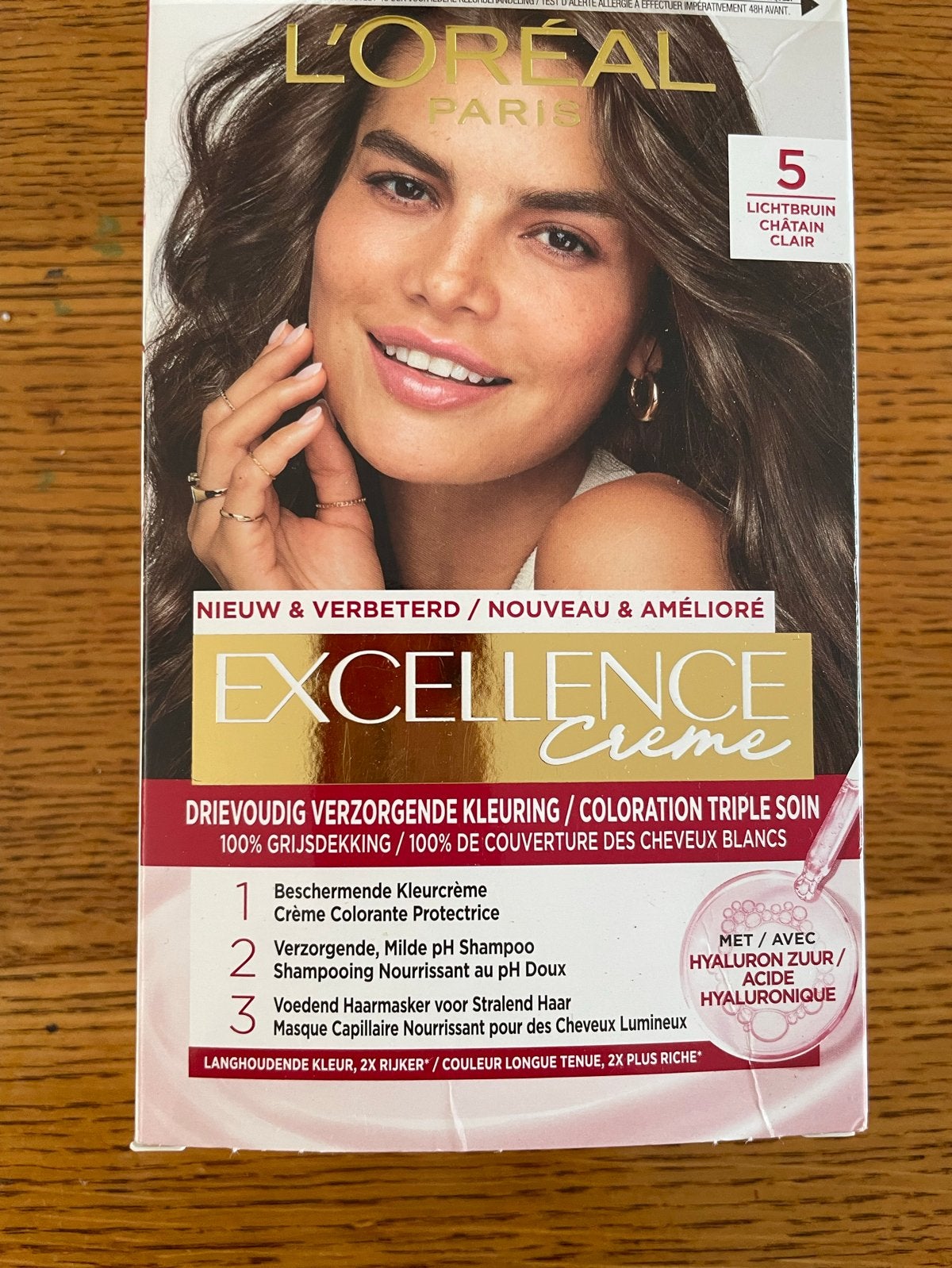 L'Oréal Excellence Crème Haarverf - Lichtbruin 5, Ophalen of Verzenden, Nieuw, Overige typen