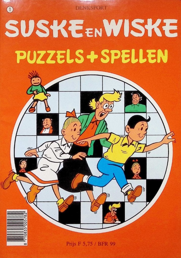 Suske en Wiske - puzzels + spellen 1 - 1982, Eén stripboek, Ophalen of Verzenden, Zo goed als nieuw