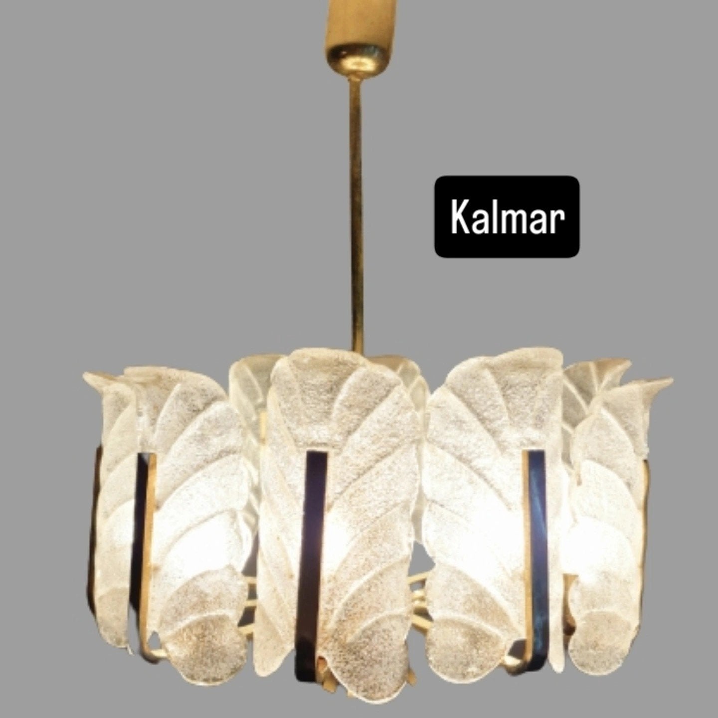 hanglamp Josef Brumberg voor Kalmar acanthus, Ophalen, Gebruikt, Glas