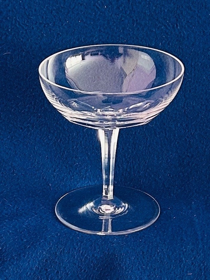 Antiek Kristallen Champagnecoupe 11h Facetgeslepen Vintage, Ophalen
