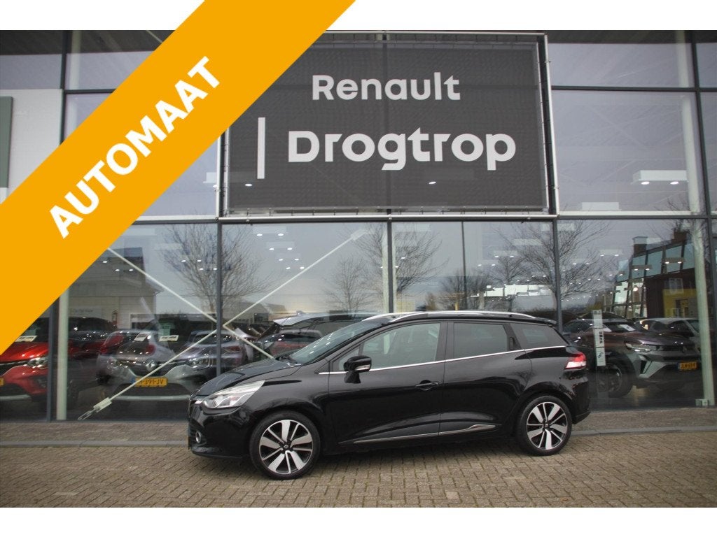 Renault Clio 120PK-DYNAMIQUE-AUTOM-93DKM-NAVI-AIRCO-LMV-, Auto's, Automaat, 12 maanden, Stof, 4 cilinders