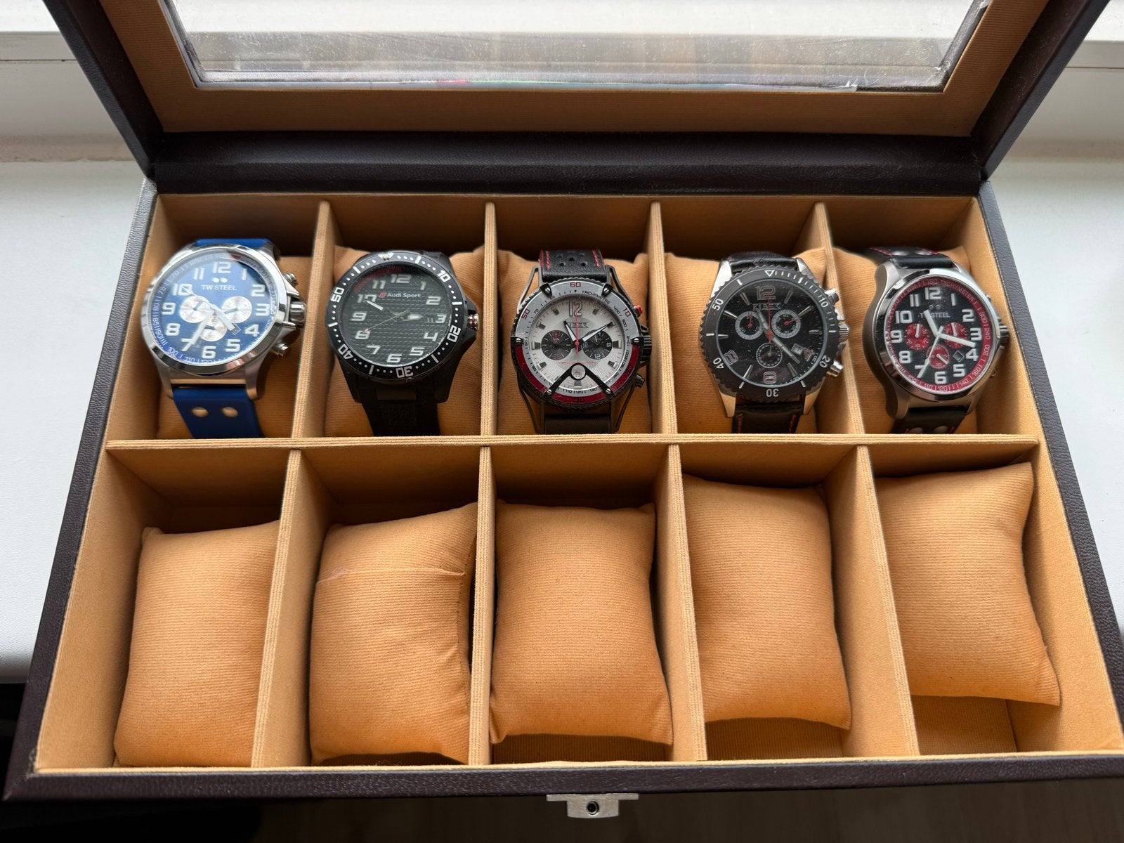 Collectie diverse merkhorloges TW-Steel, Kiber en Audi sport, Ophalen of Verzenden, Zo goed als nieuw, Polshorloge, Overige merken