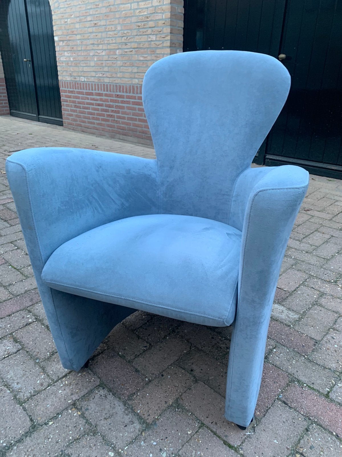 Leolux stoel licht blauw , nette staat, Huis en Inrichting, Ophalen, Zo goed als nieuw, 75 tot 100 cm, 50 tot 75 cm