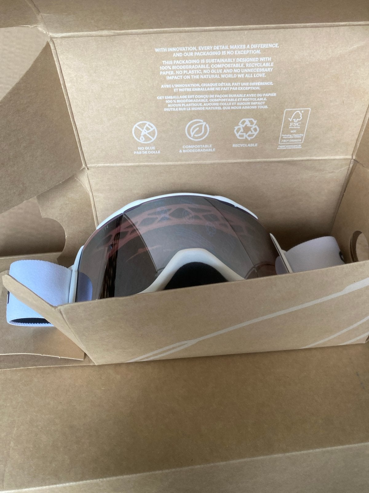 Nieuwe Smith Skibril - Wit met Bruine Lens, Overige merken, Overige typen, Onbekend, Nieuw