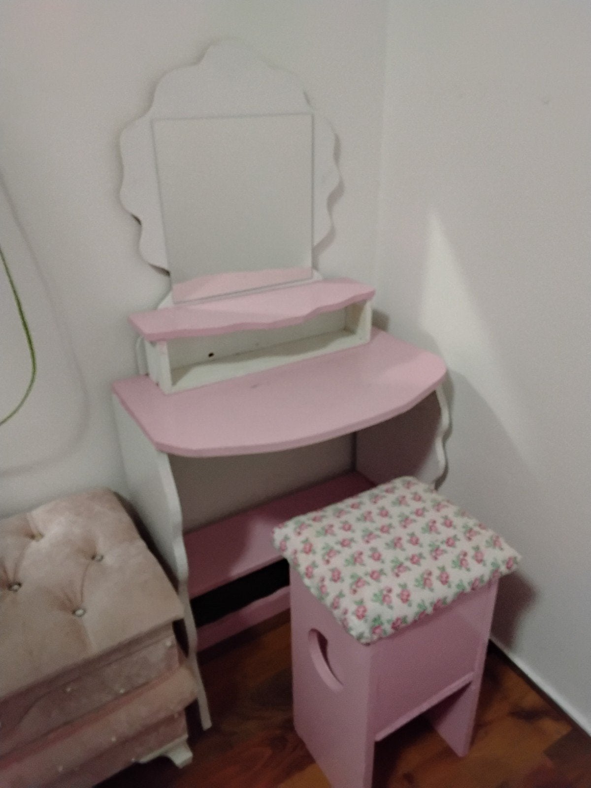 Kaptafel voor kinderen - roze en wit, Ophalen, Minder dan 50 cm, Gebruikt, Kinderlijk, speels
