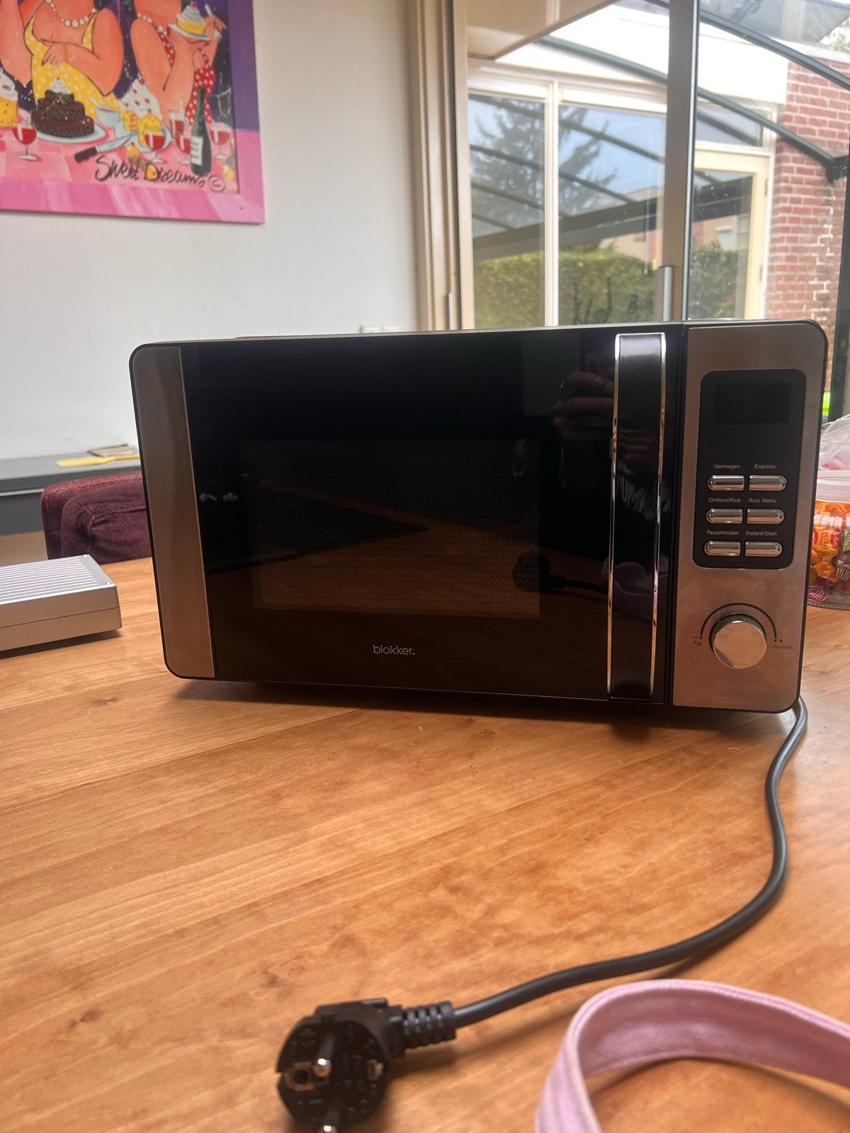 Blokker Magnetron - Zo goed als nieuw, Witgoed en Apparatuur, Ophalen, Draaiplateau, Magnetron, Zo goed als nieuw