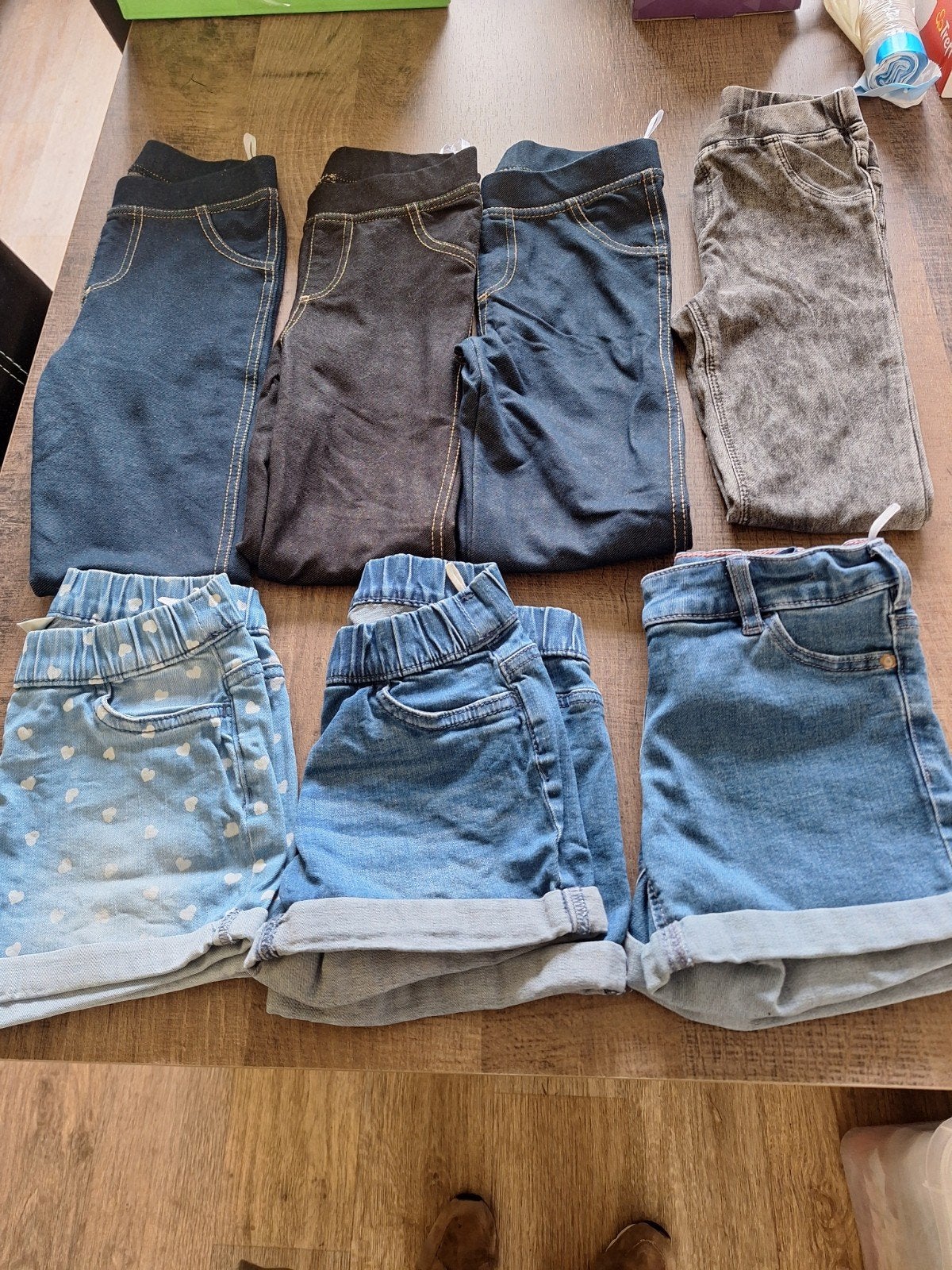 Meisjes jeggings en korte broeken maat 122/128, Ophalen of Verzenden, Gebruikt, Maat 128
