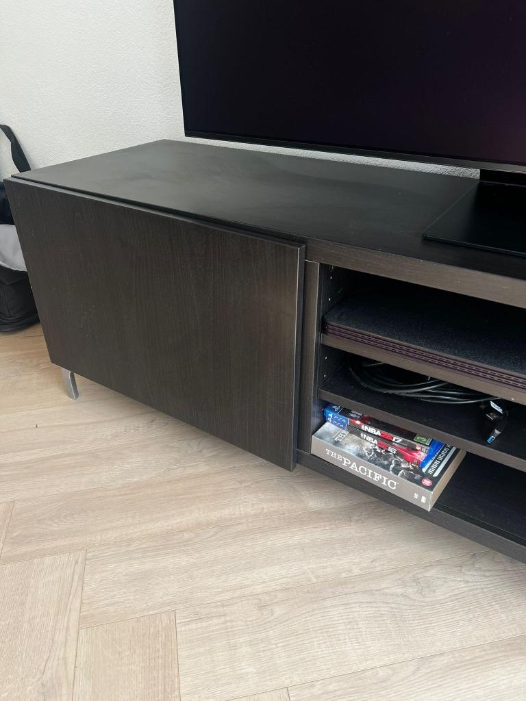 Tv meubel IKEA besta, Huis en Inrichting, Kasten | Televisiemeubels, Ophalen, 150 tot 200 cm, Zo goed als nieuw, Minder dan 100 cm