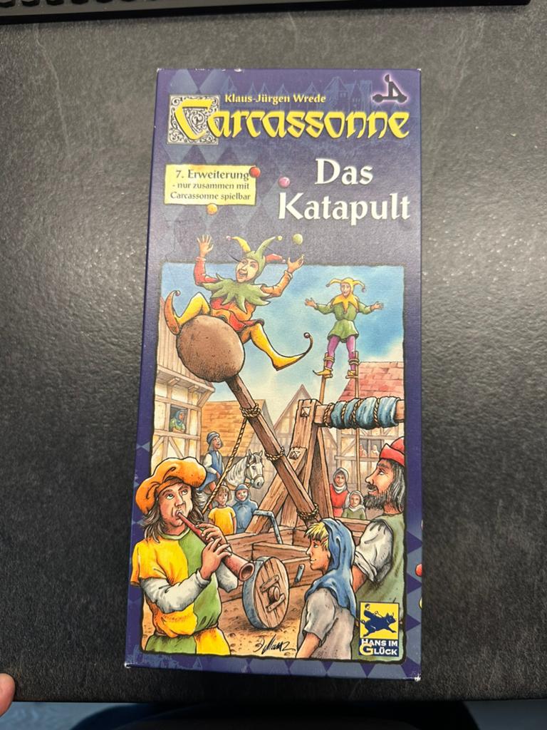 Carcassonne: De Katapult - Duitse versie, Drie of vier spelers, Ophalen of Verzenden, Gebruikt