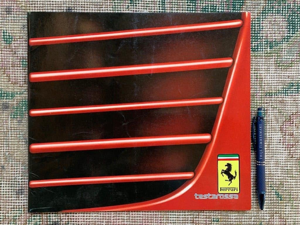 Folder Brochure Ferrari Testarossa nr. 328/84 17M/9/85, Gelezen, Ophalen of Verzenden, Ferrari, Ferrari