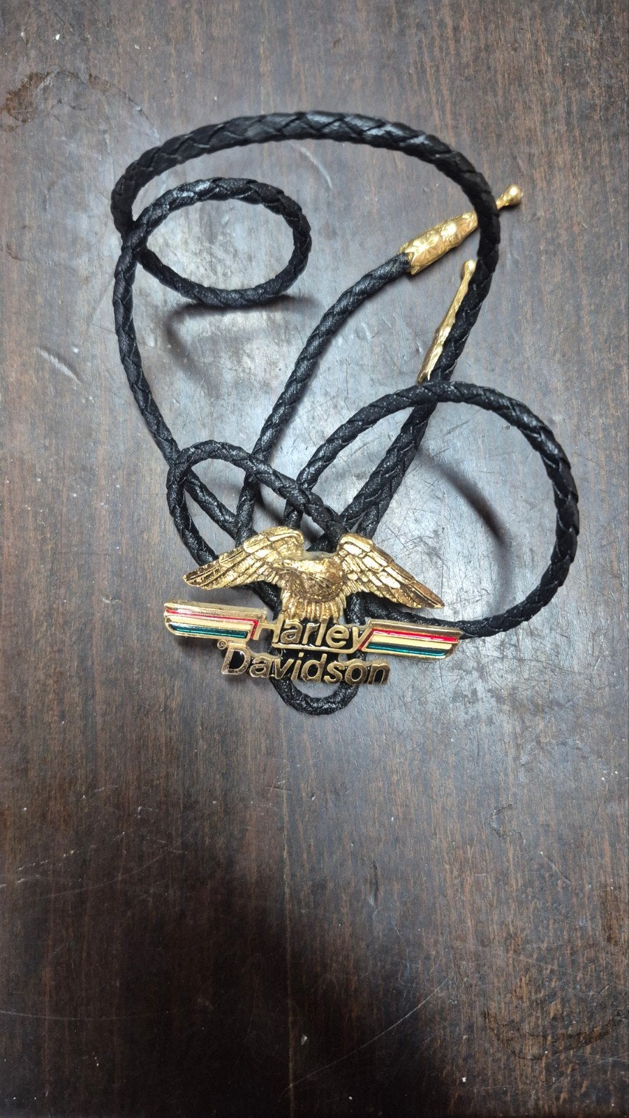 Vintage Harley Davidson Bolo Tie - Adelaar Design, Ophalen of Verzenden, Gebruikt