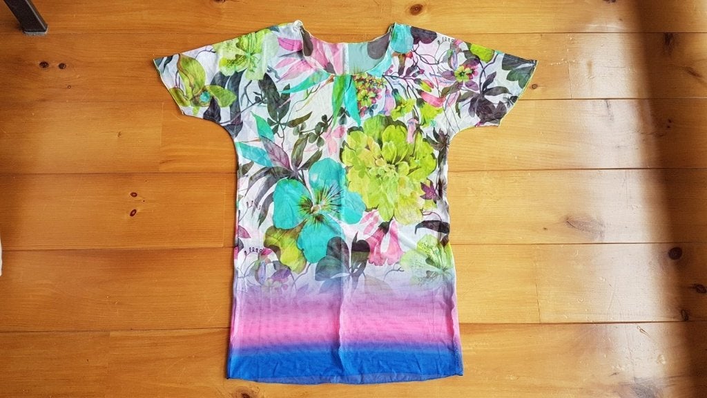 Kimono zomer shirt, lengte ong. 81 cm (voor strand bikini), Ophalen of Verzenden, Zo goed als nieuw, Meerkleurig, Overige typen