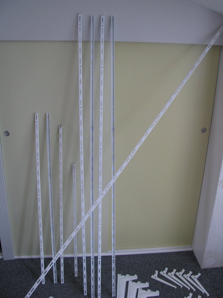 42 x plank drager * ( maten ; op foto 2 ) + 9 x muur strip *, Ophalen, Zo goed als nieuw, Minder dan 50 mm, Overige typen