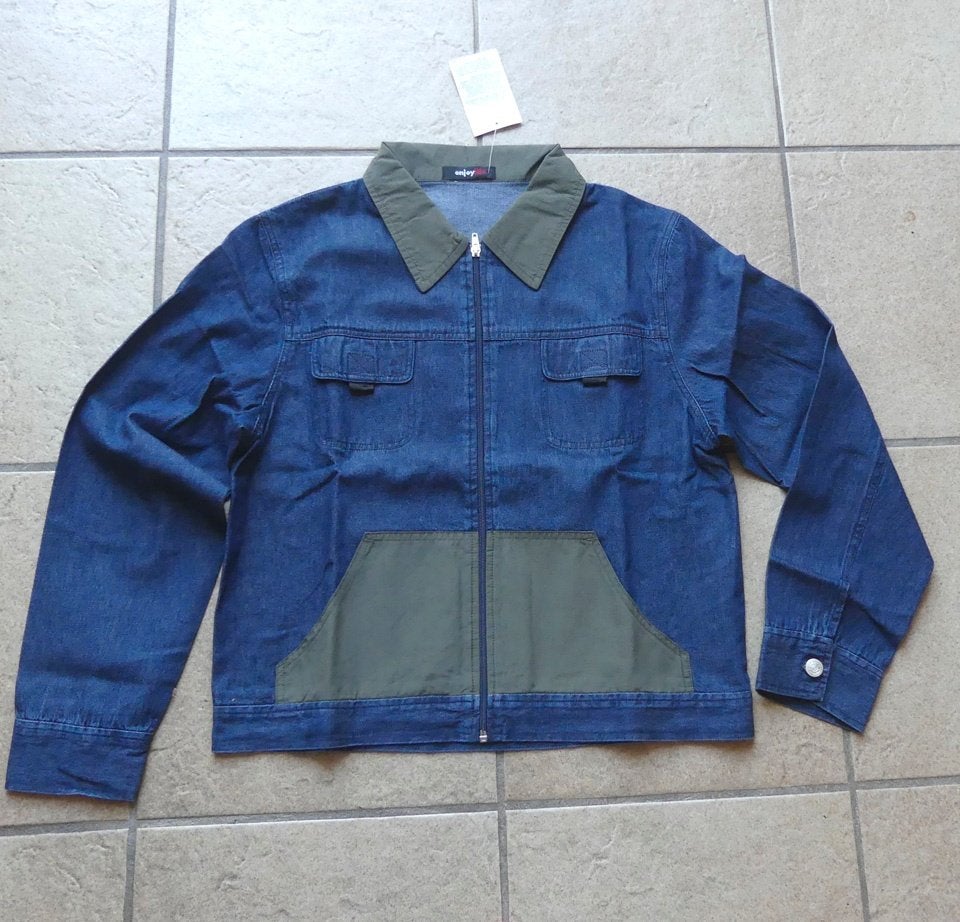 Enjoy Life jasje jeansjasje denim blauw olijf blazer maat 42, Maat 38/40 (M), Enjoy Life, Blauw, Nieuw