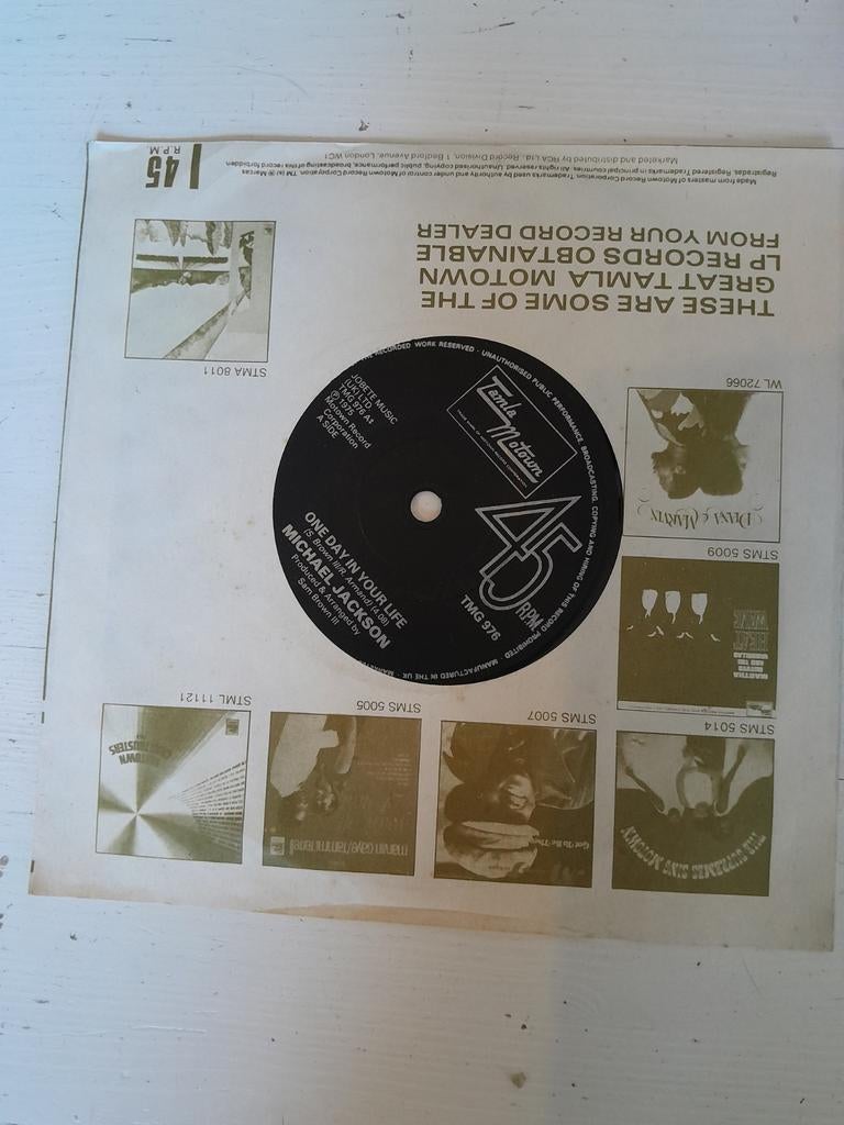 Michael jackson 7inch one day in your life, Cd's en Dvd's, Vinyl Singles, Ophalen of Verzenden, Zo goed als nieuw, Pop