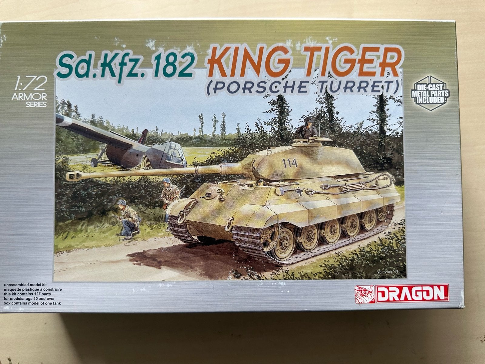 Dragon Sd.Kfz. 182 King Tiger (Porsche Turret) 1:72, Overige merken, Nieuw, Ophalen of Verzenden, Tank