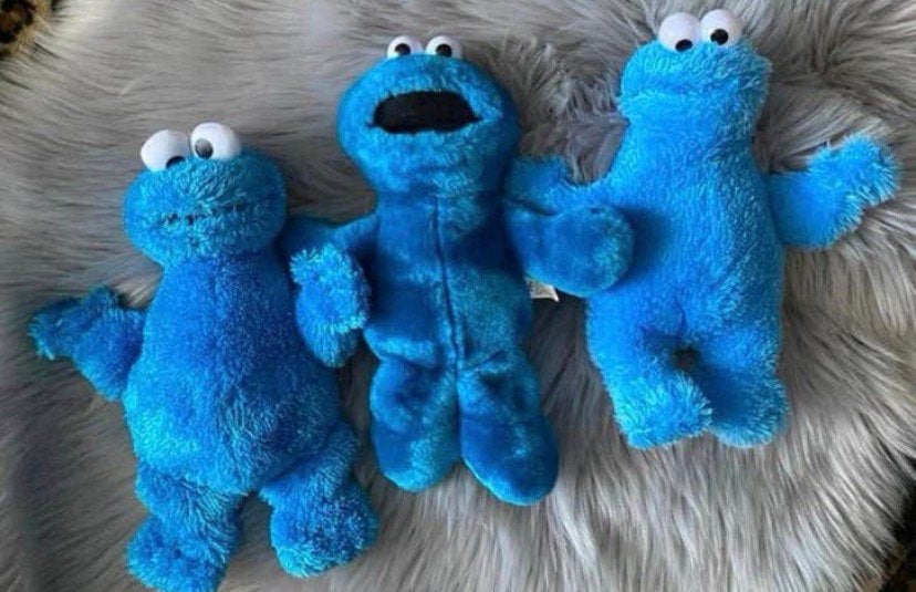 3 koekie monster knuffels, 30cm, Verzenden, Zo goed als nieuw, Overige typen
