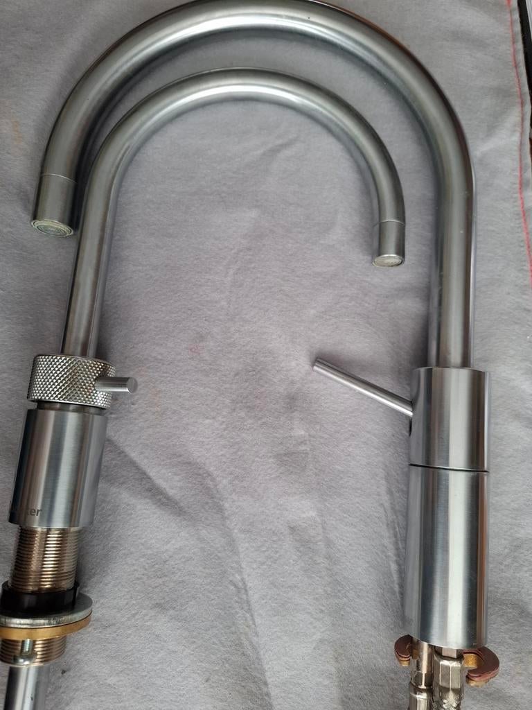Quooker Twin Tap Steel kokend, en koud/warm water kraan, Ophalen of Verzenden, Kraan