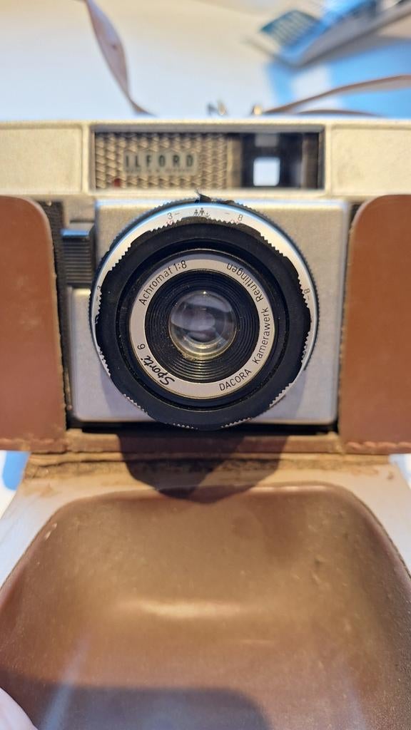 Vintage Ilford Sporti 6 camera met Dacora lens, Ophalen, Gebruikt, Compact, Overige Merken