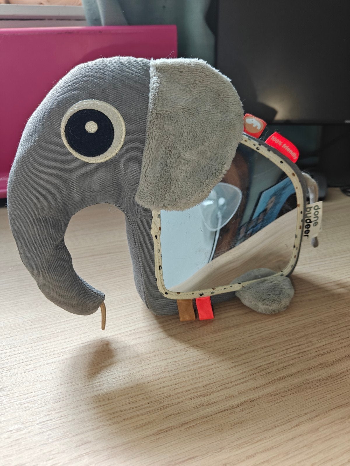 Done by Deer Olifant Baby Speelgoed met Spiegel, Ophalen of Verzenden, Gebruikt, Overige typen
