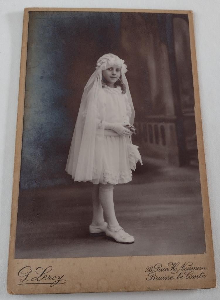 communie foto oud, Ophalen of Verzenden, Voor 1940, Zo goed als nieuw, Overige onderwerpen