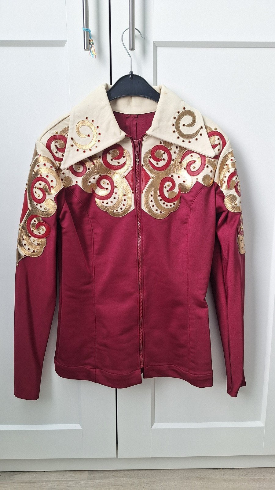Unieke handgemaakte western showblouse maat small, Ritssluiting, Overige merken, Ophalen of Verzenden, Zo goed als nieuw
