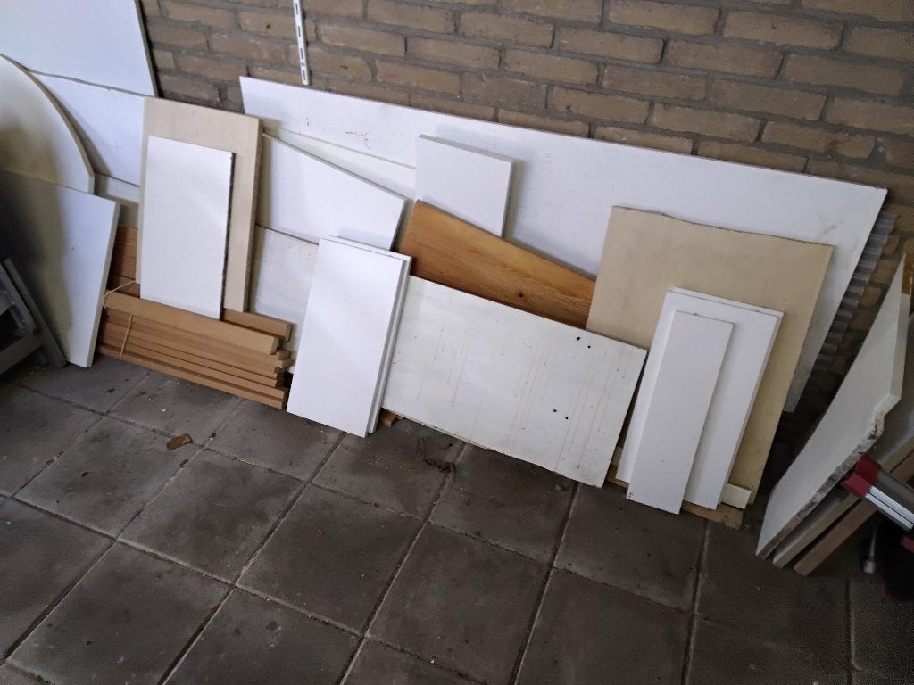 Plaatmateriaal, Ophalen, Gebruikt, Hout, 100 mm of meer