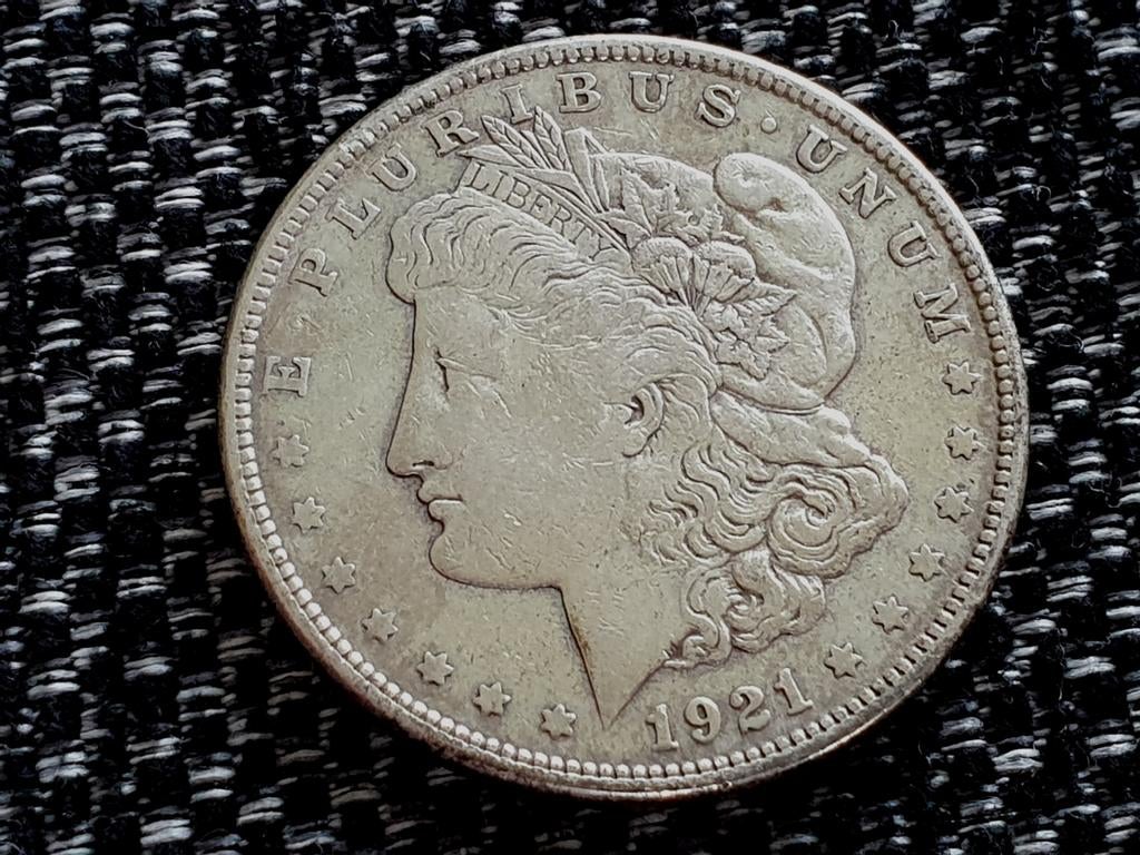 Morgan Dollar uit 1921, mooie grote zilveren munt, Ophalen of Verzenden, Overige landen, Losse munt, Zilver