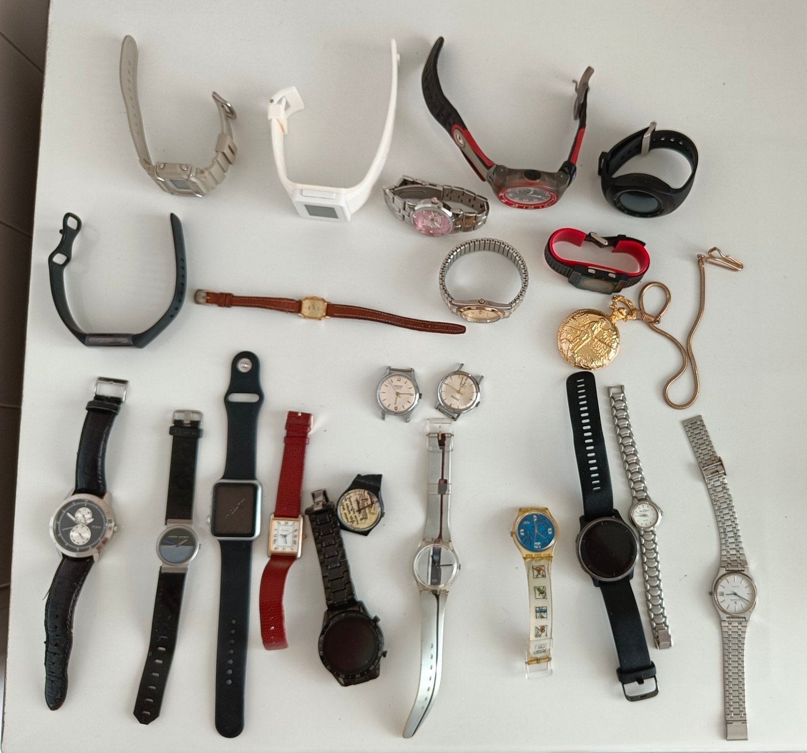 Lot  horloges, Ophalen of Verzenden, Gebruikt, Zwart, Android