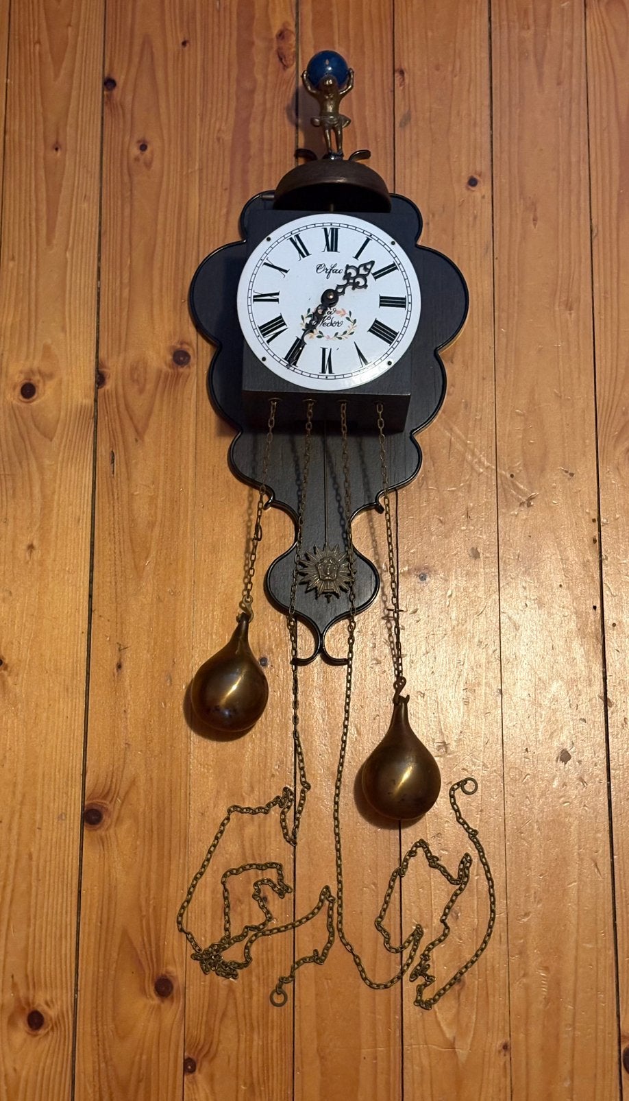 te koop Orfac Nedor wandklok, Antiek en Kunst, Antiek | Klokken, Ophalen