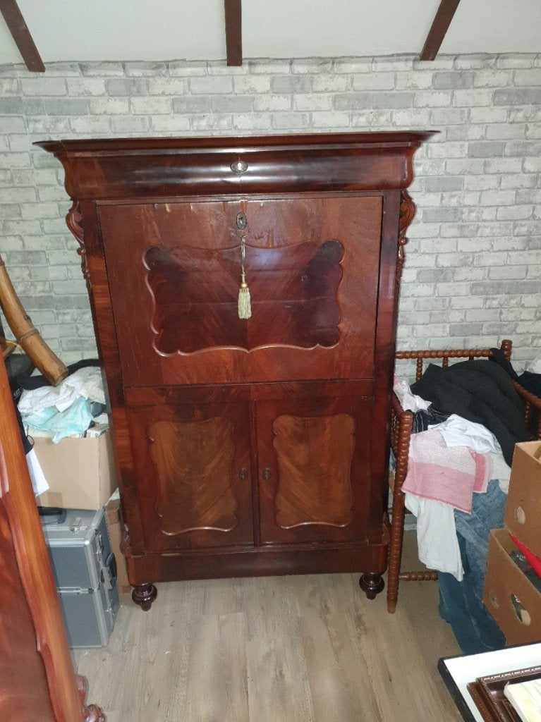 Antieke Secretaire Mahonie een leuk Bod, Ophalen