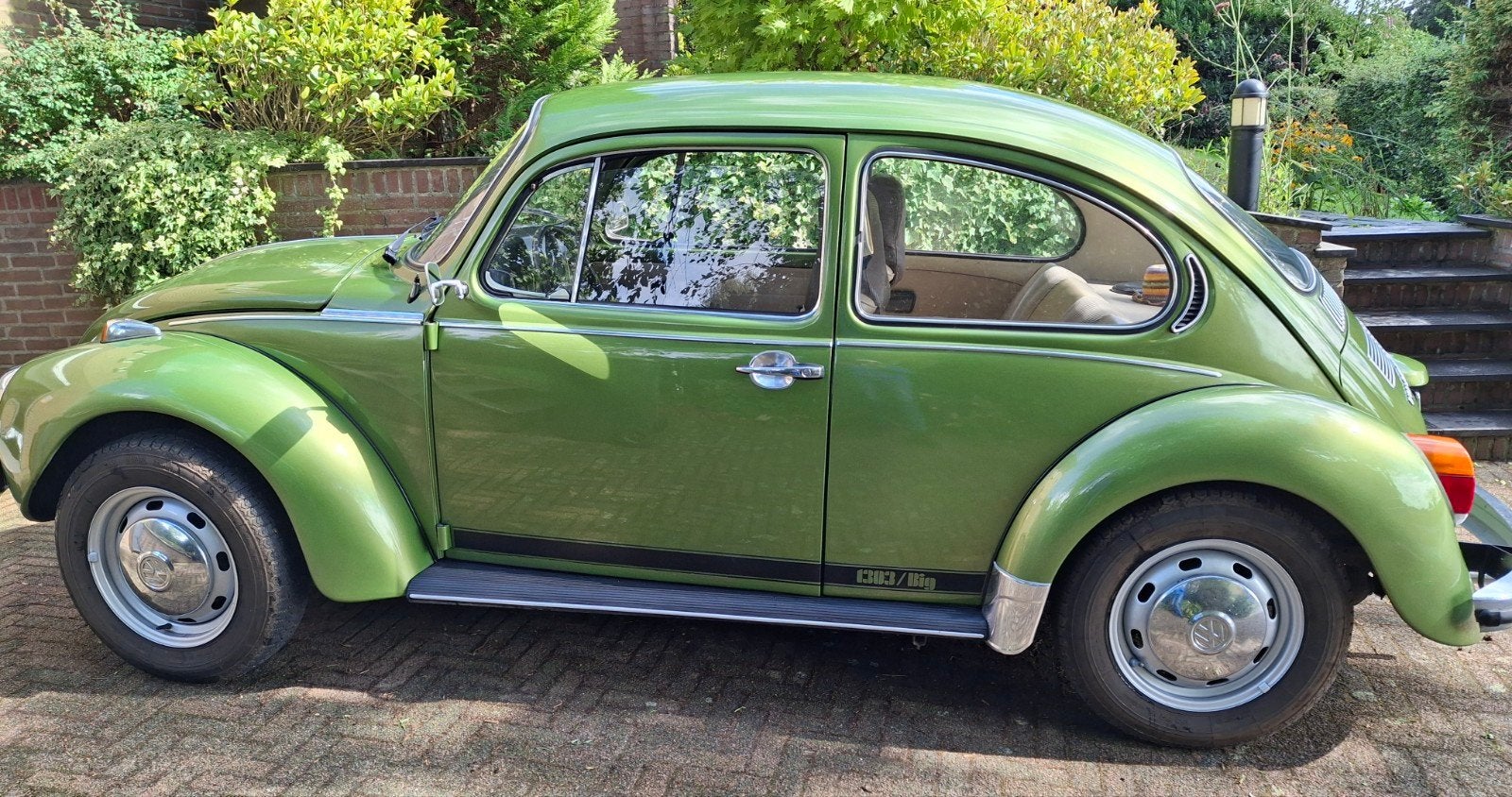 VW Kever, Big Bug, 1973, 1.6 ltr, groen metallic., Auto's, Particulier, Te koop