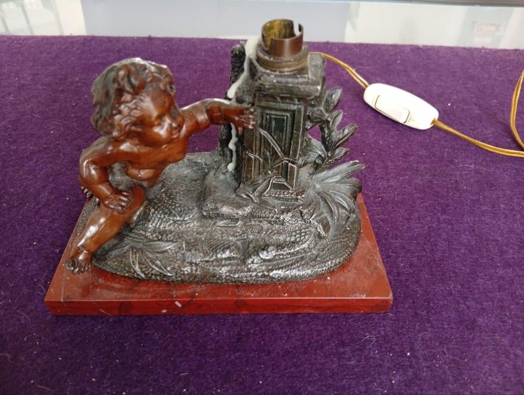Mooie vintage lampen standaard, Ophalen of Verzenden, Koper of Brons