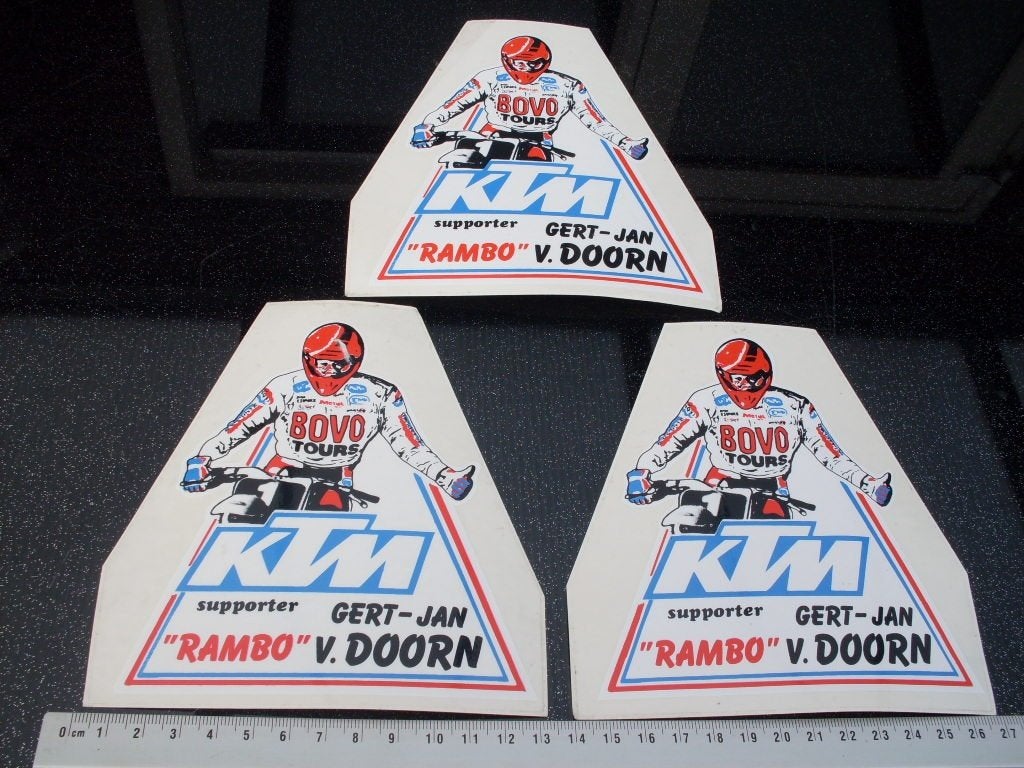 ruit sticker Gert-Jan rambo van Doorn motorcross motocross, Verzenden, Zo goed als nieuw, Sport
