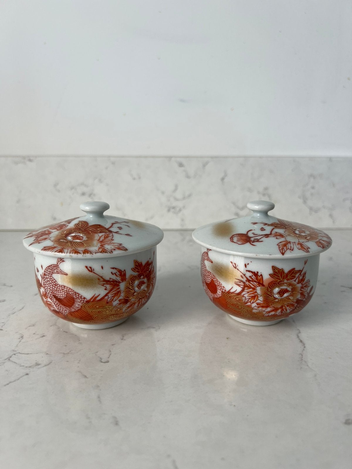 Antieke Japanse potjes met deksel., Ophalen of Verzenden