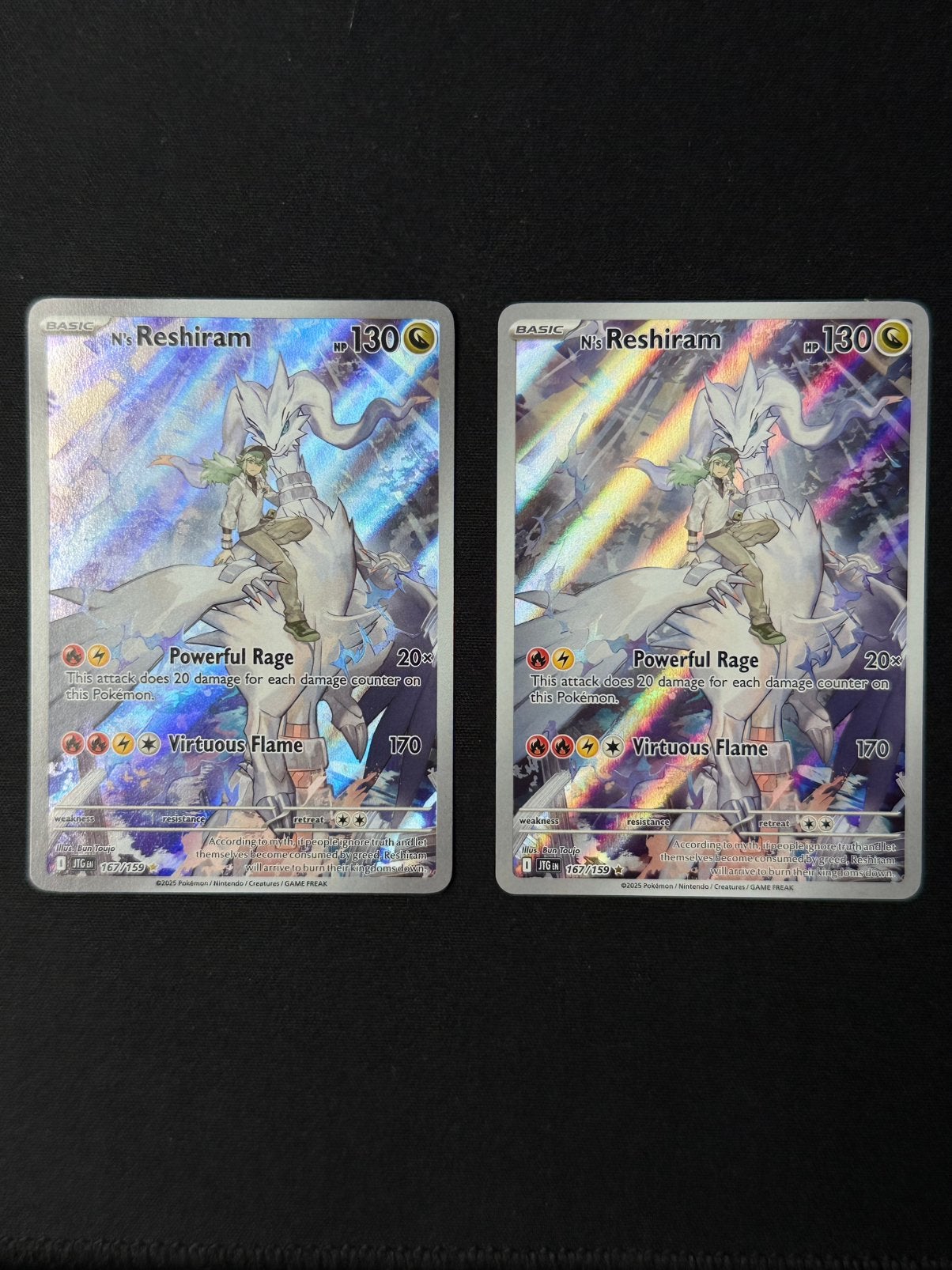 2x Reshiram 167, Ophalen of Verzenden, Zo goed als nieuw