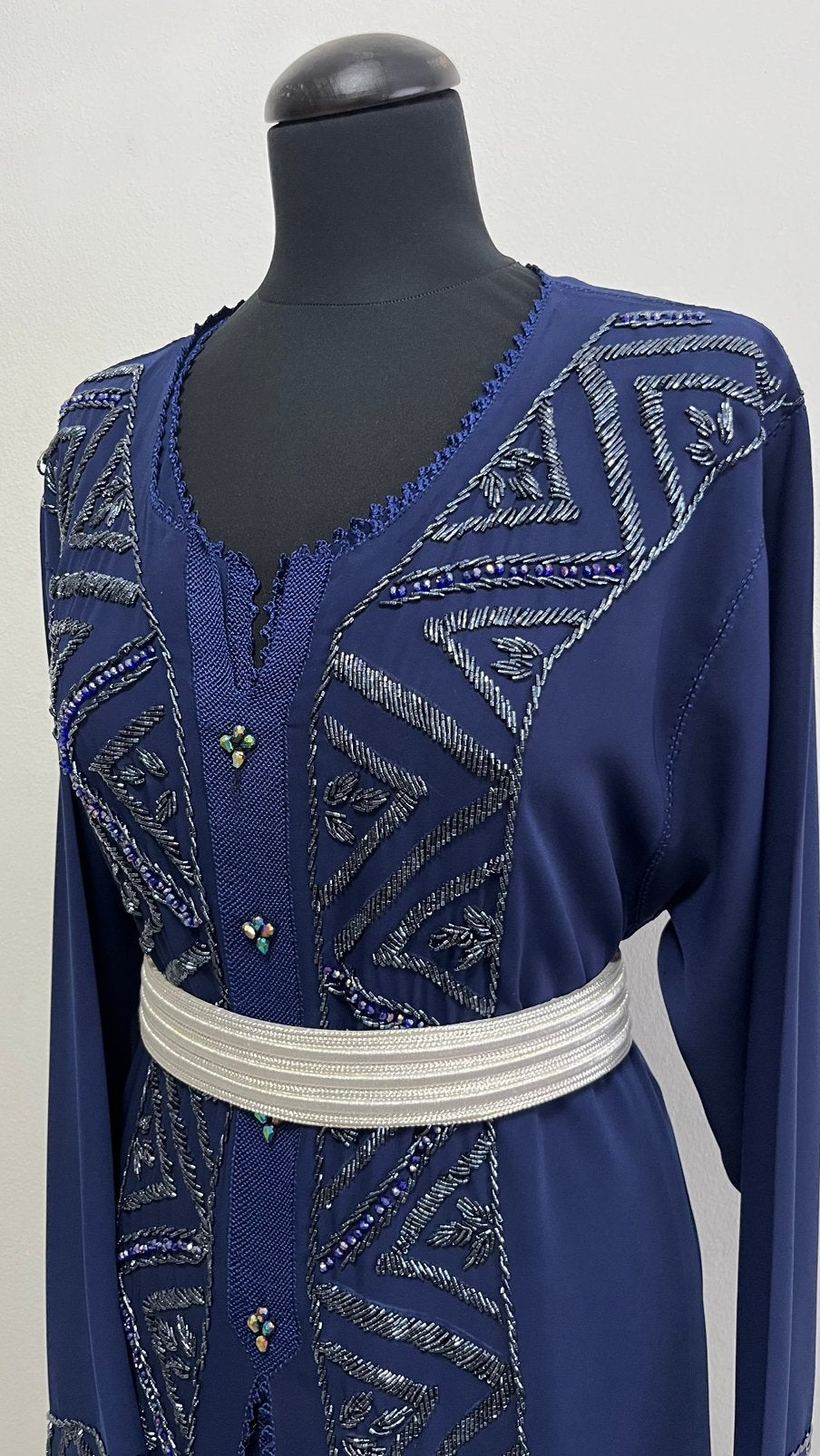 Takshita Marokkaanse jurk, Maat 38/40 (M), Overige typen, Blauw, Nieuw