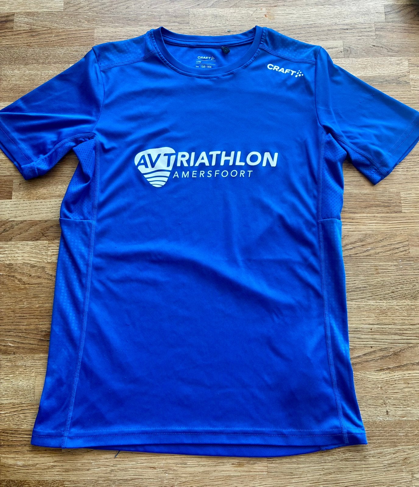 Atletiek tshirt AV Triathlon Amersfoort 158-164, Ophalen of Verzenden, Gebruikt, Kleding, Overige merken