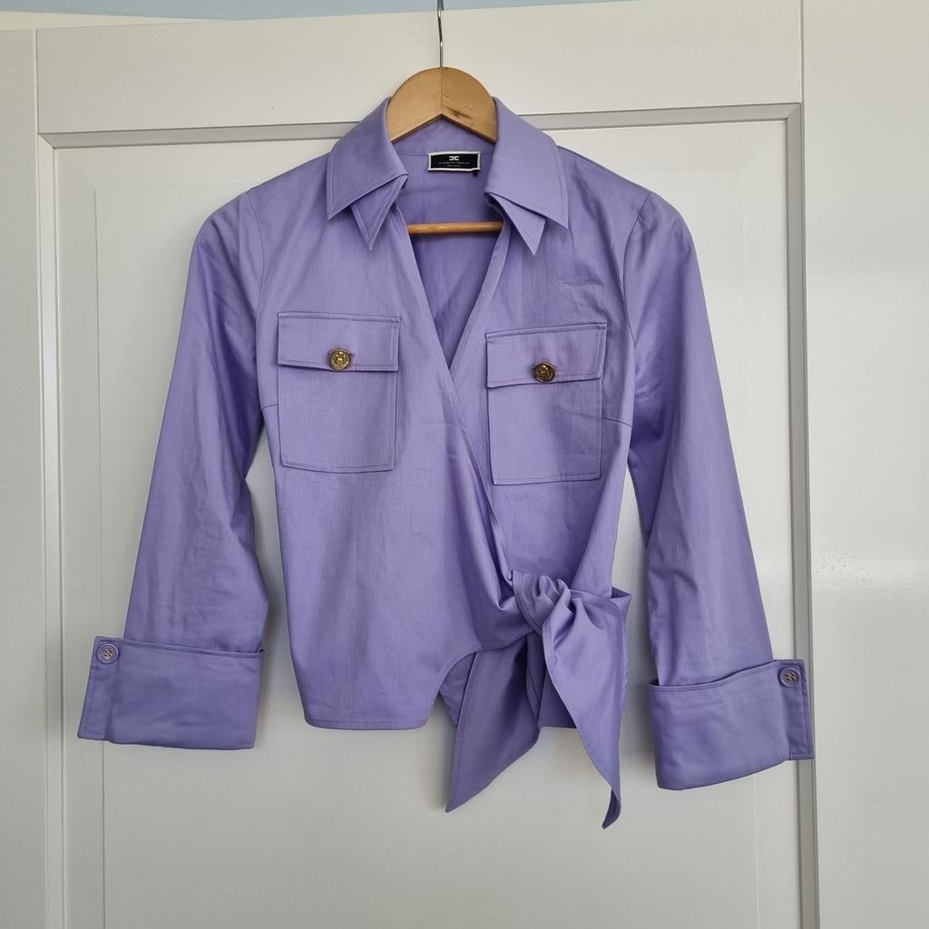 Elisabetta Franchi wikkelblouse, mt IT42, Ophalen of Verzenden, Zo goed als nieuw