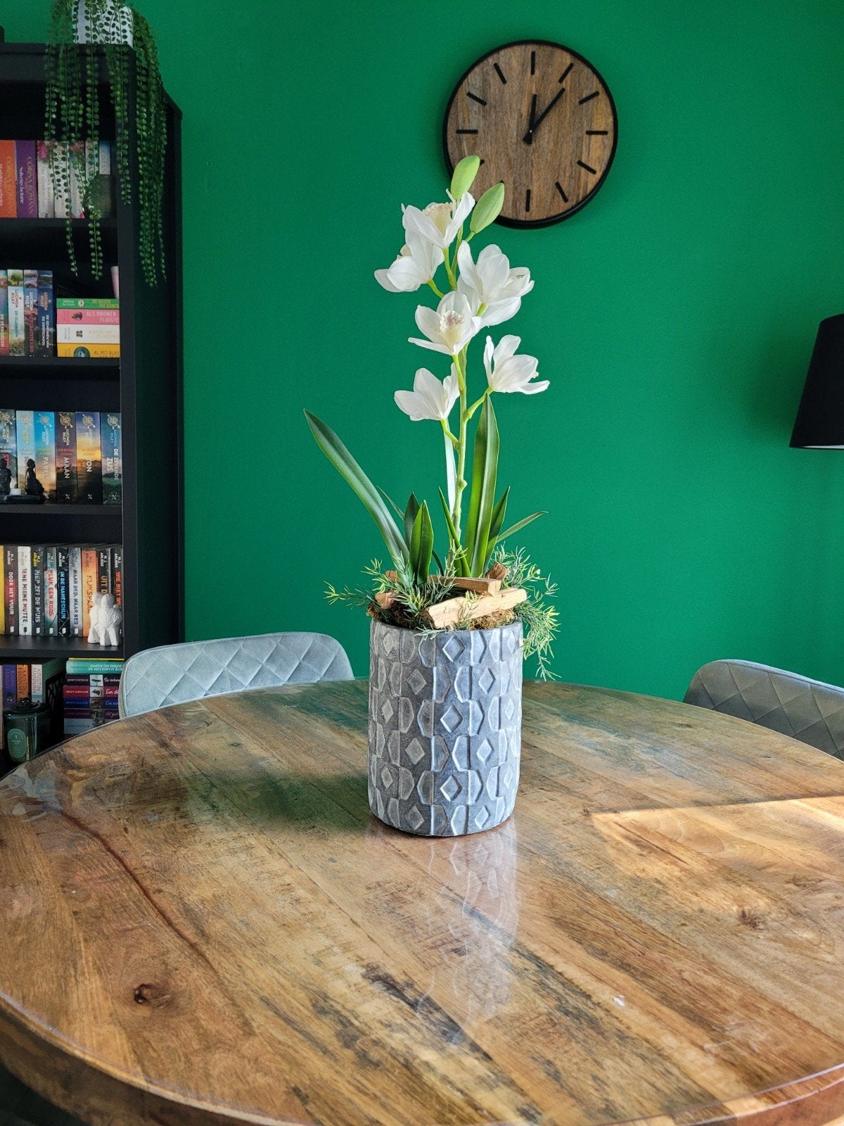 Kunstplant in pot, 71 cm - Tuincentrum Oosterik, Ophalen, Zo goed als nieuw, Wit, Kunststof