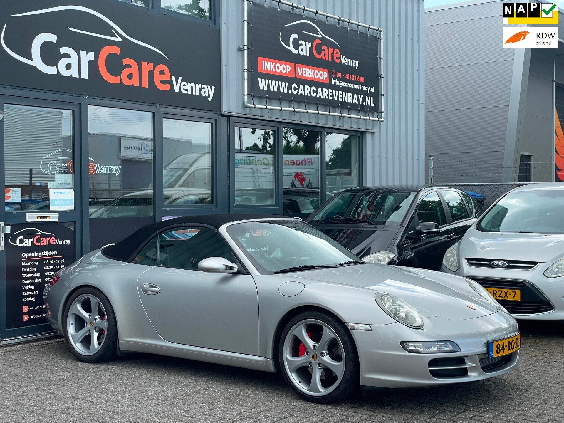 Porsche 911 Cabrio 3.8 Carrera S|997|APK11-2026|CABRIO|AUTOM, Auto's, Automaat, Achterwielaandrijving, Gebruikt, Zwart