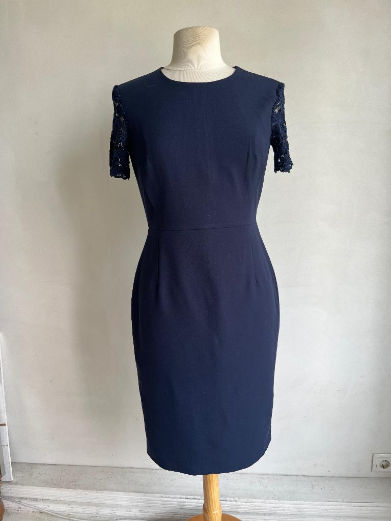 French connection jurk blauw maat s, Zo goed als nieuw, Knielengte, Maat 36 (S), French connection