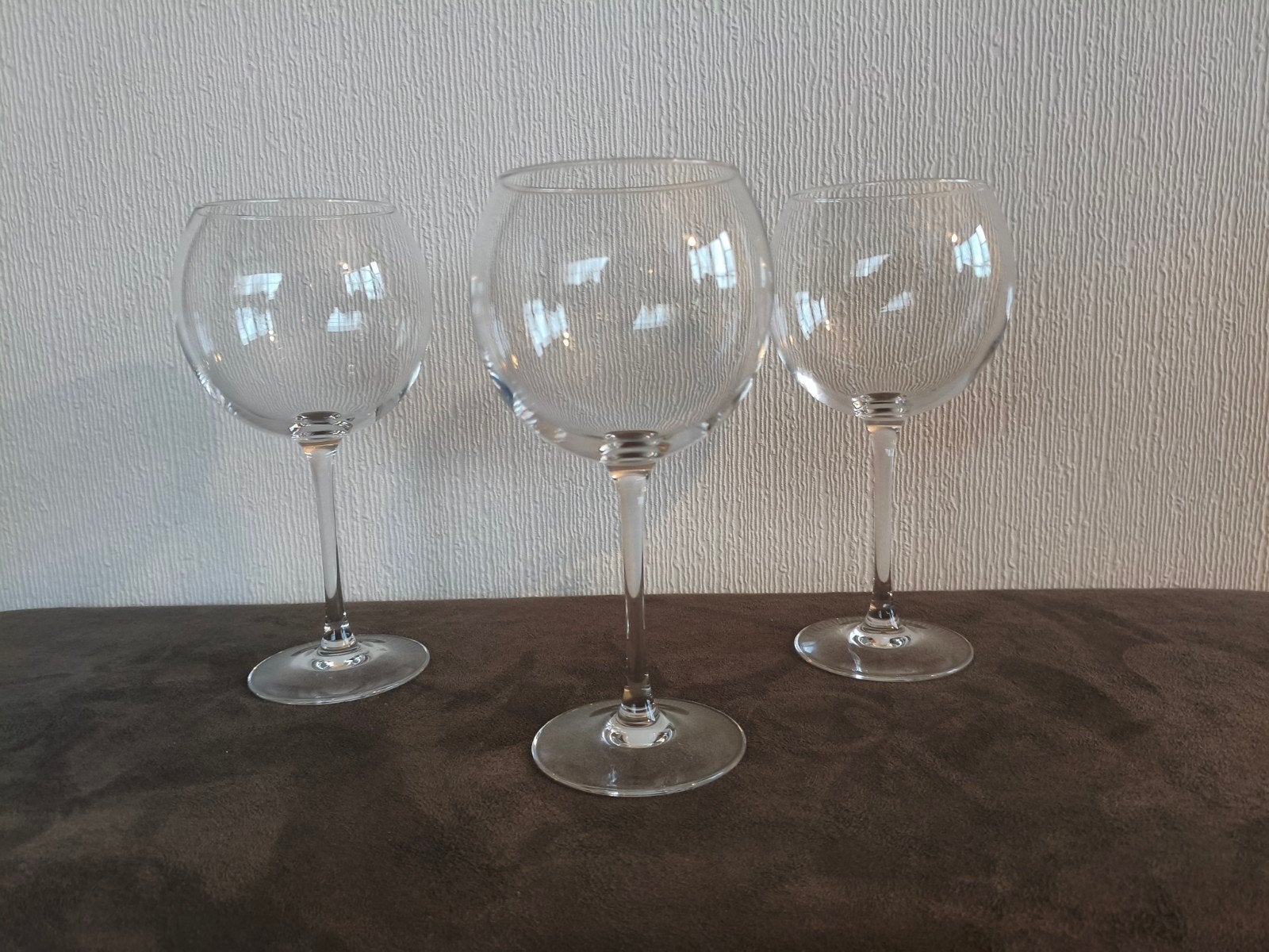 Drie kristallen gin-tonic glazen, Arcoroc, Ophalen of Verzenden, Zo goed als nieuw, Overige typen