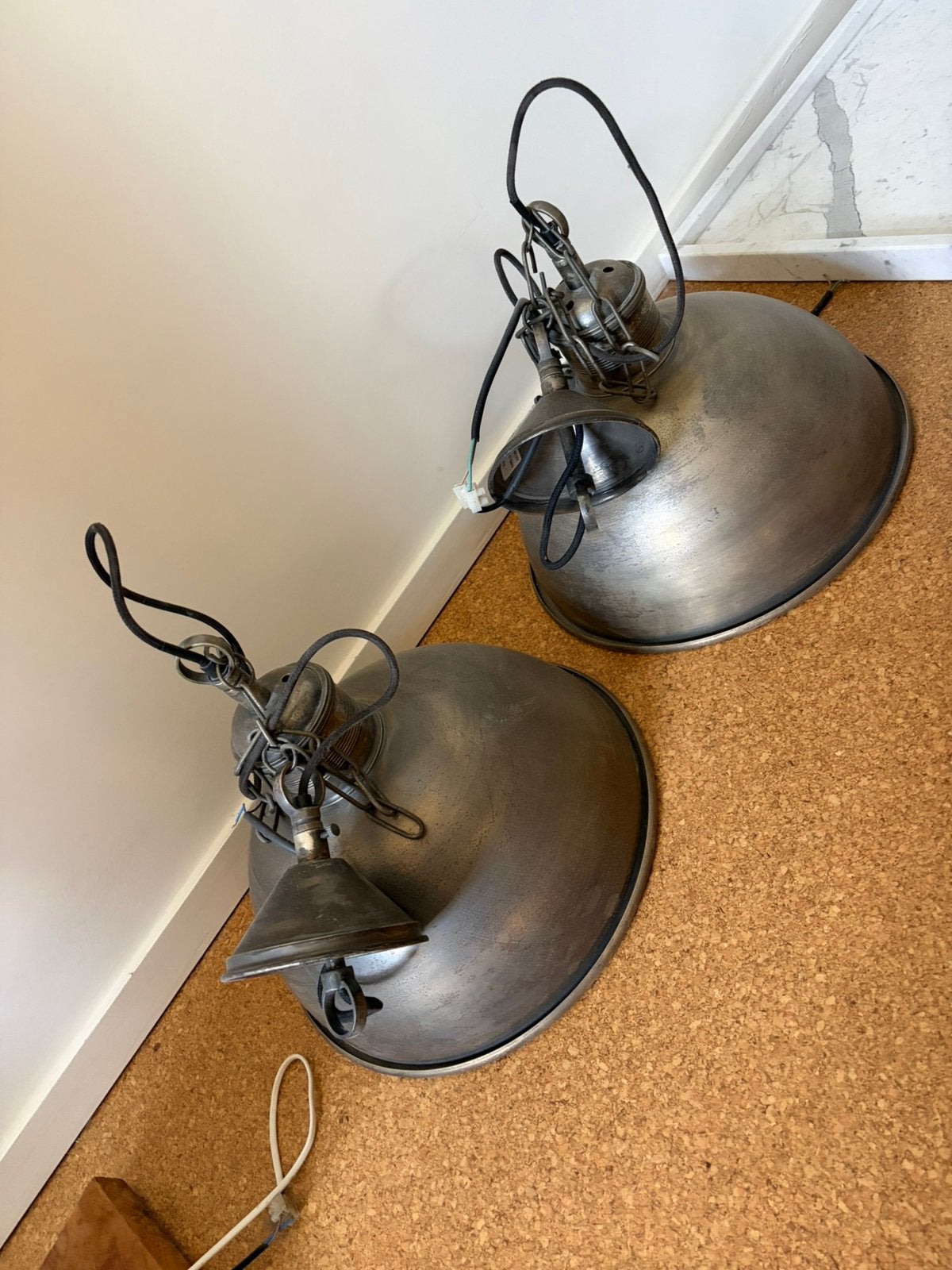 2 hanglampen, Ophalen, Zo goed als nieuw, Metaal, Robuust landelijk