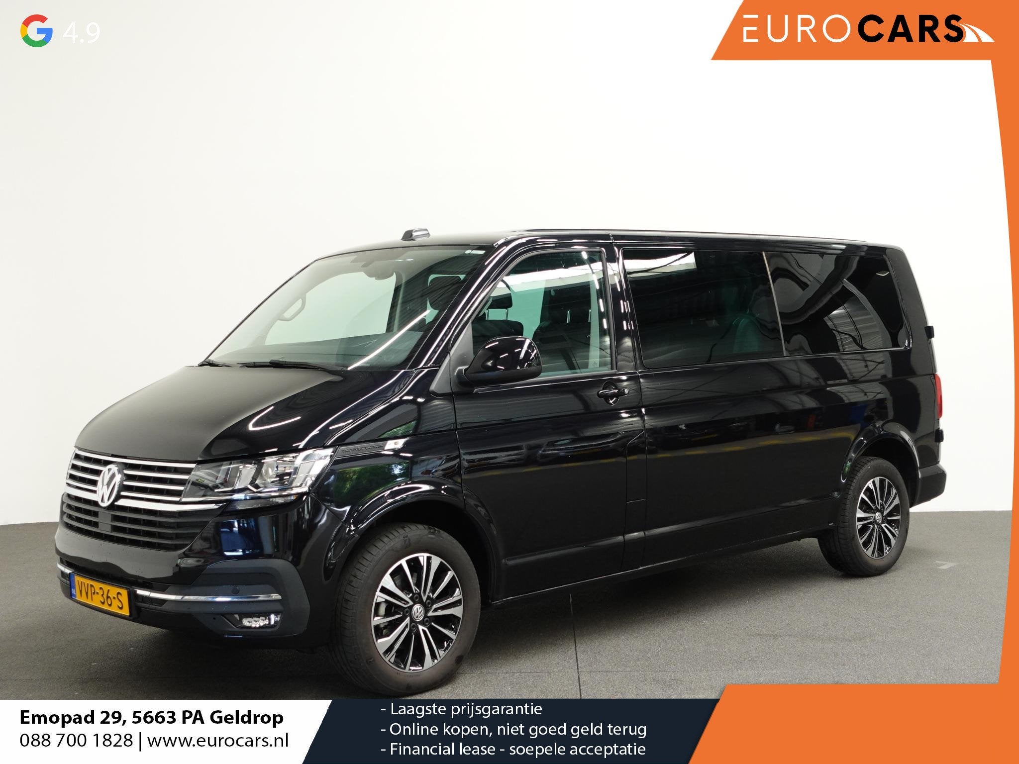 Volkswagen Transporter 2.0TDI L2H1 150PK Highline Dubbele Ca, Auto's, Bestelauto's, Bedrijf, Te koop, ABS, Achteruitrijcamera