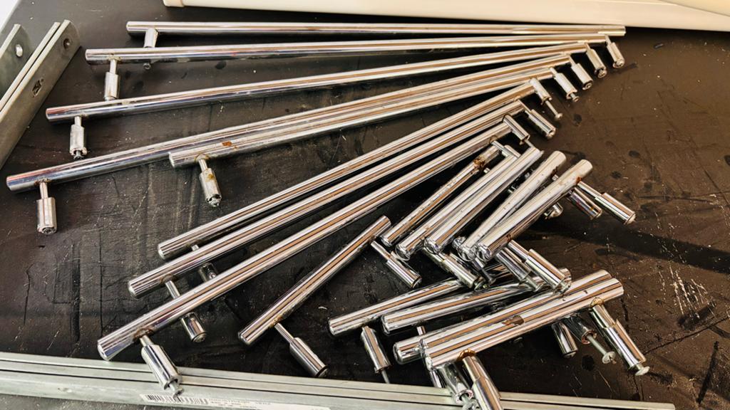 SieMatic Chroom Handgrepen - Diverse Maten (Duitse Kwaliteit, Huis en Inrichting, Keuken | Keukenelementen, Ophalen, Zo goed als nieuw