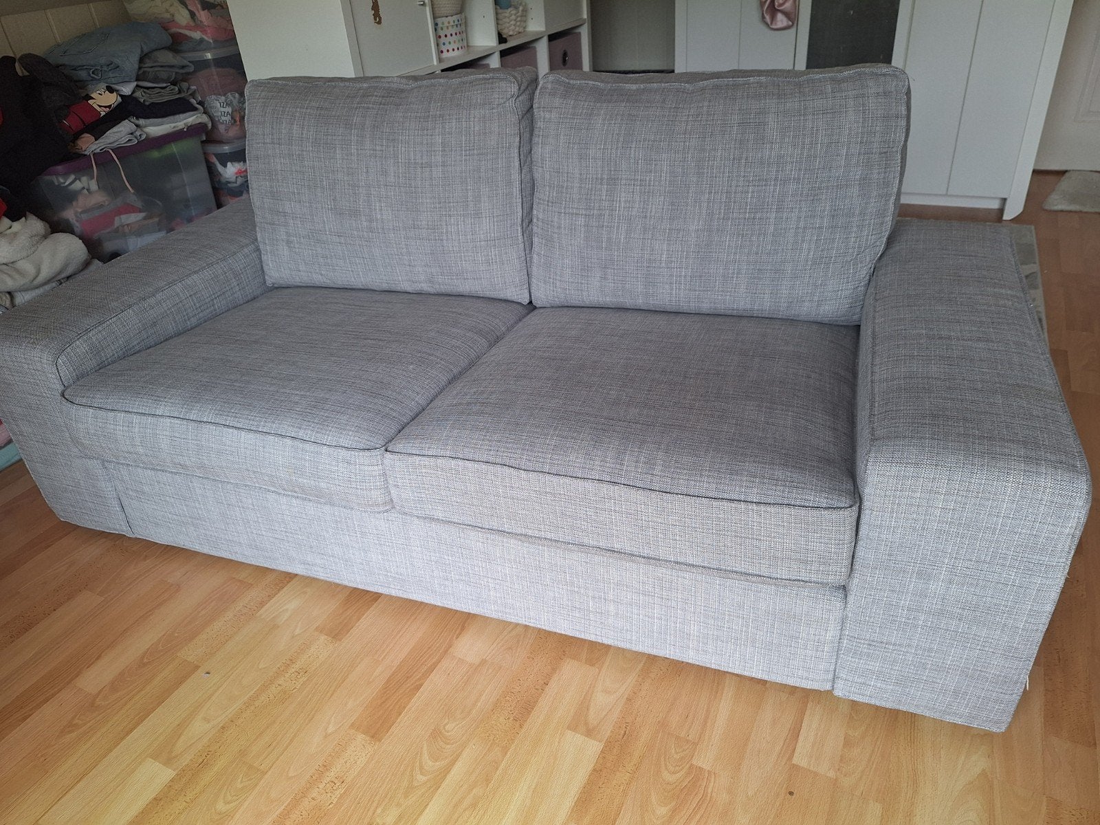 IKEA KIVIK 2-zitsbank, grijs, Modern, Scandinavisch, 150 tot 200 cm, Tweepersoons, 75 tot 100 cm