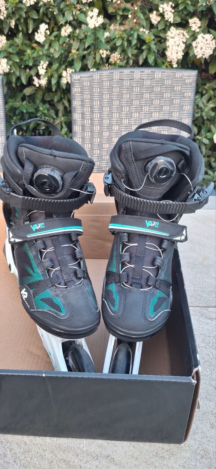 Skeelers K2 "VO2 90 Boa W" inclusief bescherming, Ophalen, Zo goed als nieuw, Inline skates 4 wielen, Powerslide