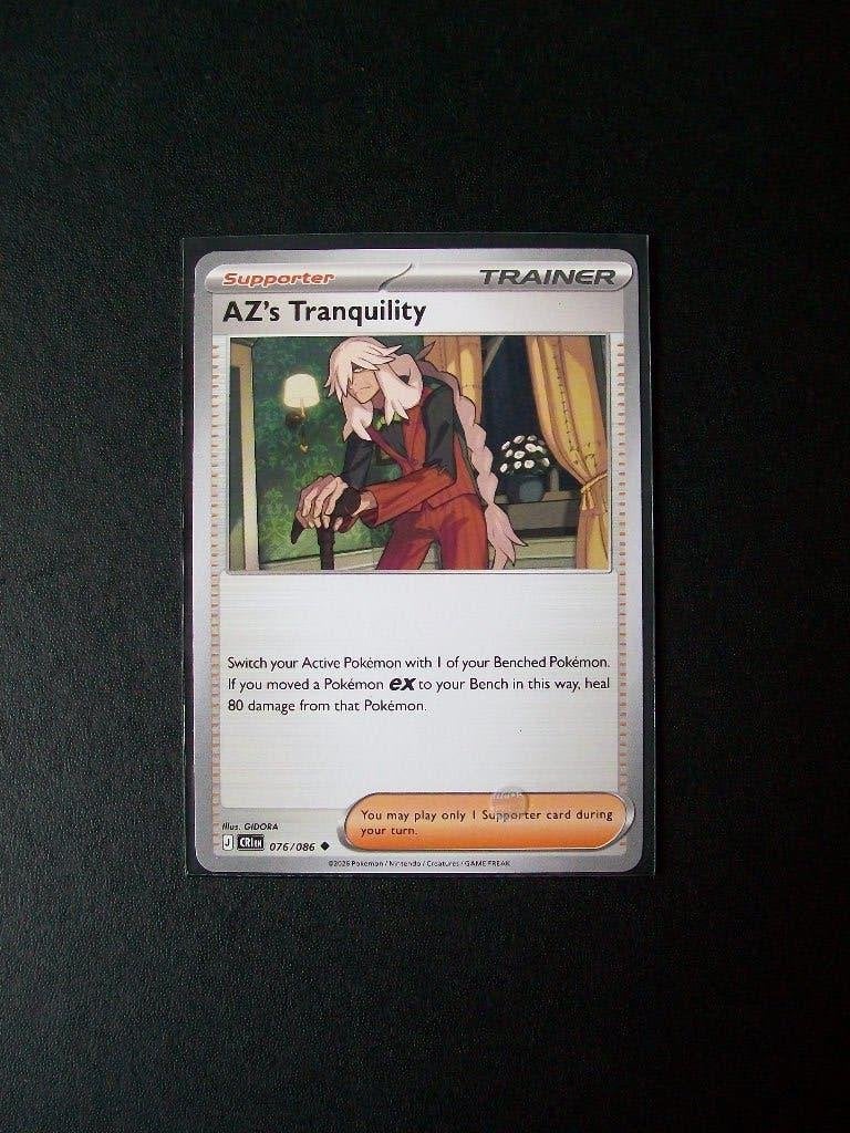 2854: Nieuwe Pokemon Kaart Trainer AZ's TRANQUILITY  076/086, Verzenden, Nieuw, Losse kaart, Foil