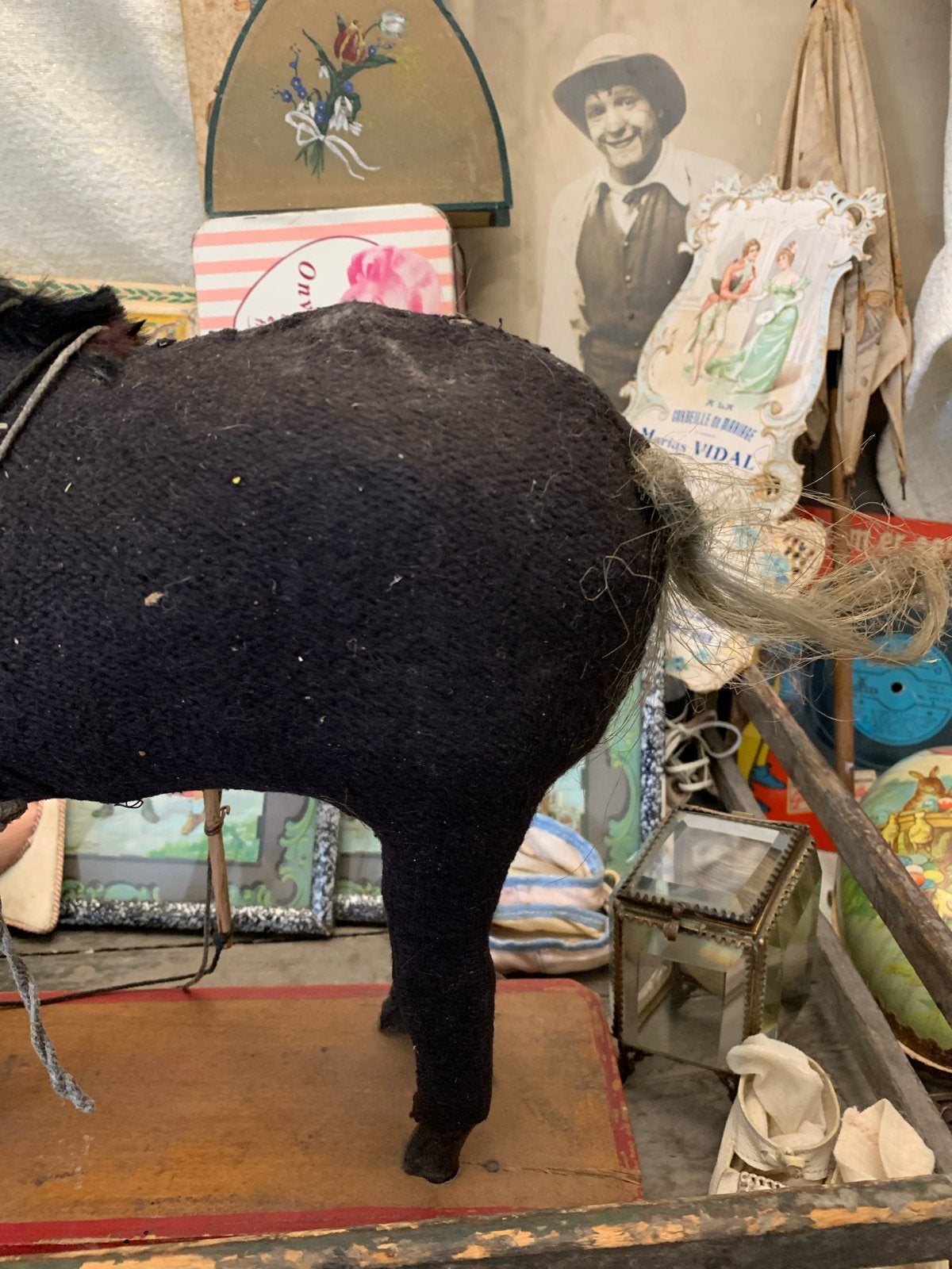 Antiek Paard op wieltjes - Decoratief Speelgoed, Antiek en Kunst, Ophalen of Verzenden